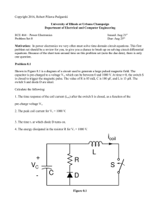 Power Electronics Problem Set: RLC Circuit Analysis