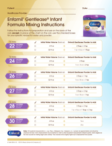 Enfamil Gentlease Mixing Instructions | Calorie Guide