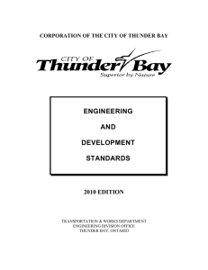 Thunder Bay Engineering & Development Standards 2010