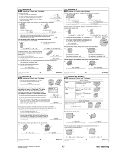 Volume of Prisms and Cylinders Practice Worksheet