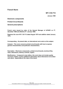 NF C 93-713: Printed Circuit Board General Prescriptions