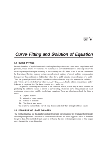 Curve Fitting & Equations: Least Squares Method