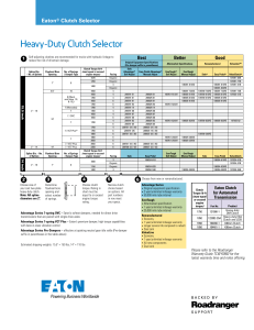 Eaton Clutch Selector Guide: Heavy & Medium Duty