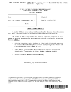 (A) Establishing Limited Bar Dates for Filing Proofs