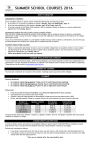 Marianopolis Summer School Courses 2016 - Registration & Schedule