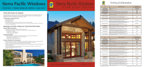 Sierra Pacific Windows Clad Color & Performance