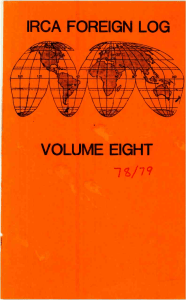 IRCA Foreign Log: DXing Guide, Volume Eight (1978/79)