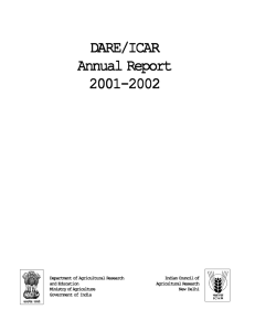 DARE/ICAR Annual Report 2001-2002: Agricultural Research