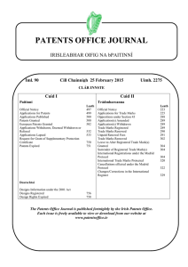 Journal 2275 - Patents Office