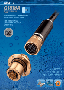 GISMA Series 10 Underwater Electrical Connectors Catalogue