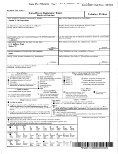 Voluntary Petition for Smoke `N Pit Corporation