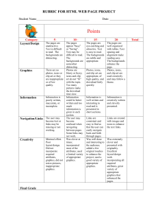 HTML Web Page Project Rubric