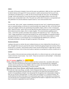 "War is Kind" Poem Analysis: Irony & Themes