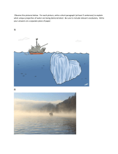 Water Properties Worksheet: Middle School Science