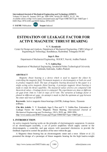 Leakage Factor Estimation in Active Magnetic Thrust Bearings