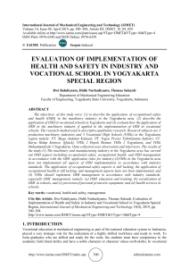 Health & Safety in Industry & Vocational Schools: Yogyakarta