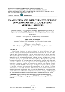 Ramp Junction Improvement on Urban Arterial Streets