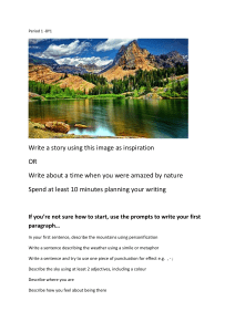 Creative Writing Prompt: Nature & Personification