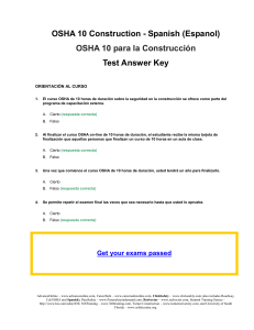 OSHA 10 Construcción: Clave de Respuestas en Español