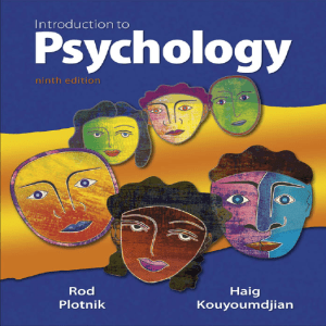 Introduction to Psychology Textbook, 9th Edition