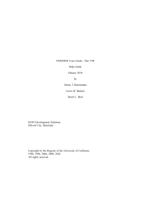 NONMEM User Guide Part VIII: Help Guide