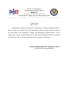 Indorsement Letter for School Funding