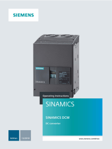 SINAMICS DCM DC Converter Operating Instructions