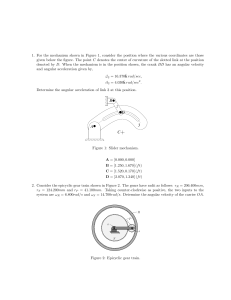 Kinematics Problems: Slider Mechanism & Gear Train Analysis
