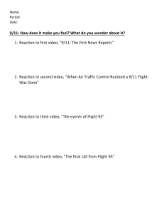 9/11 Reflection Worksheet: Feelings & Reactions