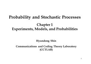 Probability and Stochastic Processes: Chapter 1
