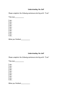 Self-Reflection Worksheet: Understanding the Self