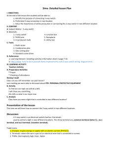 3-Way Switch Wiring Lesson Plan
