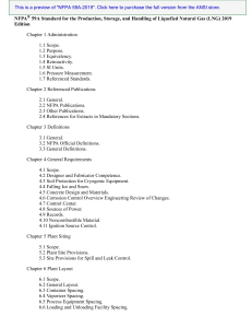 NFPA 59A LNG Standard