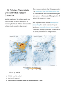 Air Pollution Drop During Quarantine: A NASA Study