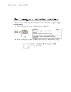 Electromagnetic Induction Worksheet: Physics Questions
