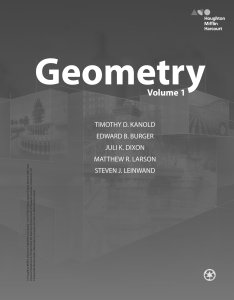 Geometry Volume 1 Textbook