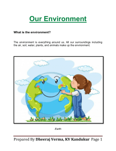 Our Environment: Ecosystems, Pollution & Renewable Energy