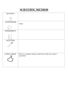 Scientific Method Worksheet for Students