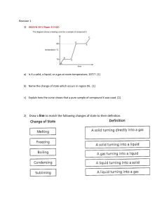 Heating Curves & Changes of State Worksheet