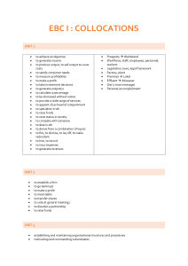 Business Collocations List
