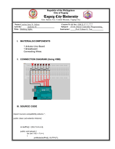 Blinking LED Arduino Project Lab Report