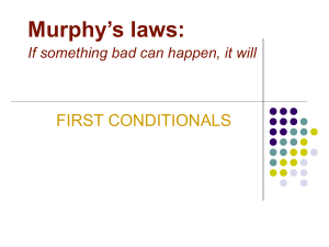First Conditional with Murphy's Laws