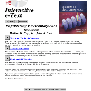 Engineering Electromagnetics Textbook, 6th Edition