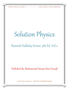 Physics Solutions Manual: Halliday, Resnick, Krane 5th Ed Vol 2