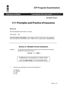 C11 Insurance Exam: Principles & Practice Sample Questions