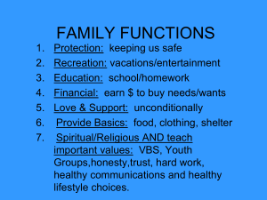 Family Functions: Roles & Responsibilities