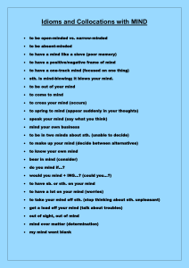Mind Idioms & Collocations Worksheet
