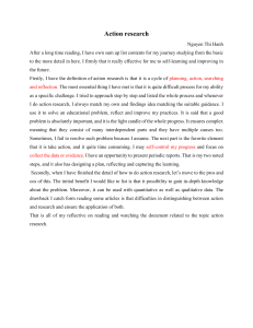 Action Research: Definition, Process, and Reflection