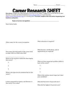 Career Research Worksheet: Explore Your Future Career