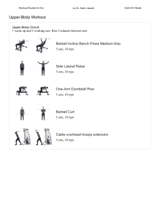 Upper Body Workout Routine for ALI